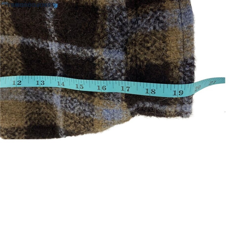 Madewell Devon Plaid Wool Blend Coat Forage Size 3X Plus - Picture 6 of 8